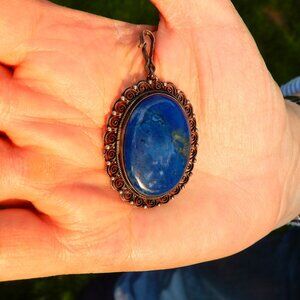 Handmade Blue Chrysocolla Pendant
